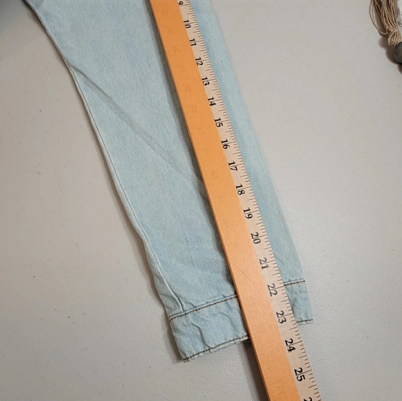 Womens Light Wash Peplum Destructed Hem Detail Jacket Stylish Windbreak size XL - Picture 4 of 16